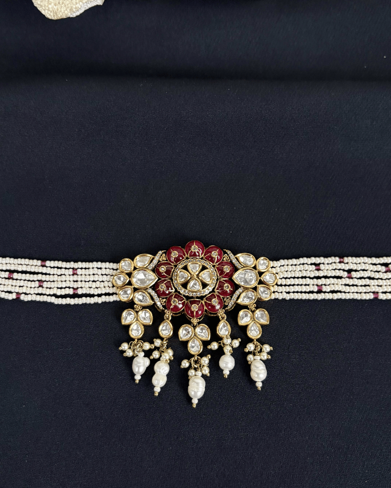 Victorian Polki Ruby Choker