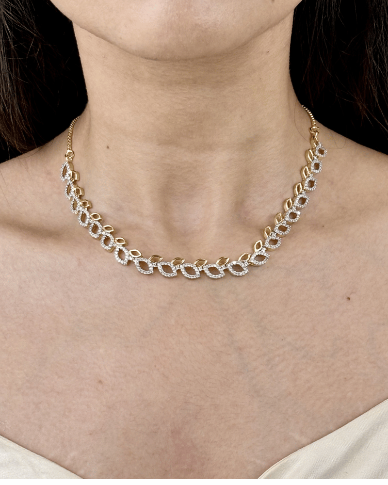 Leafy Diamond Necklace