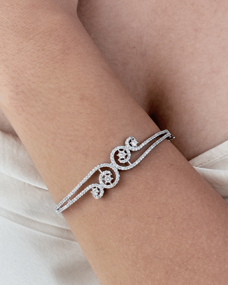 Willow Curl Diamond Bracelet | Openable