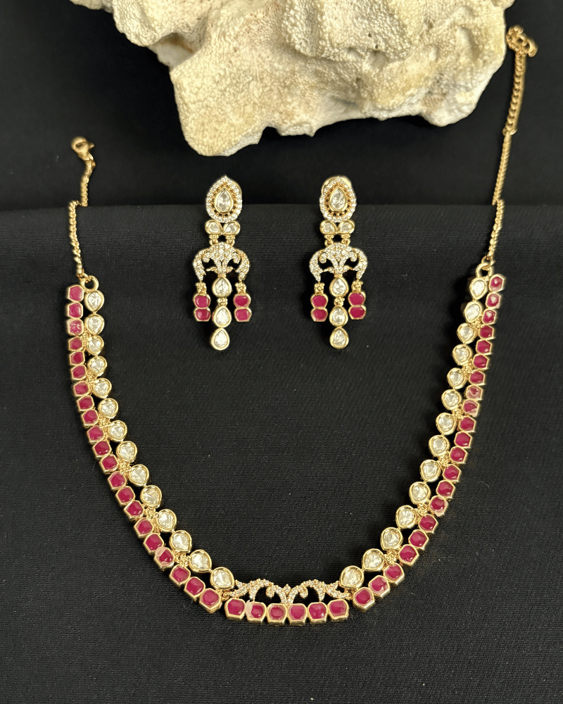 Ruby Raas Polki Necklace