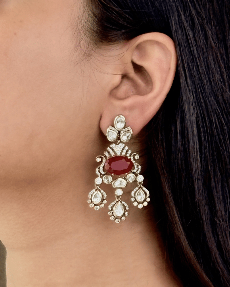 Shahinaaz Drop Victorian Polki Necklace