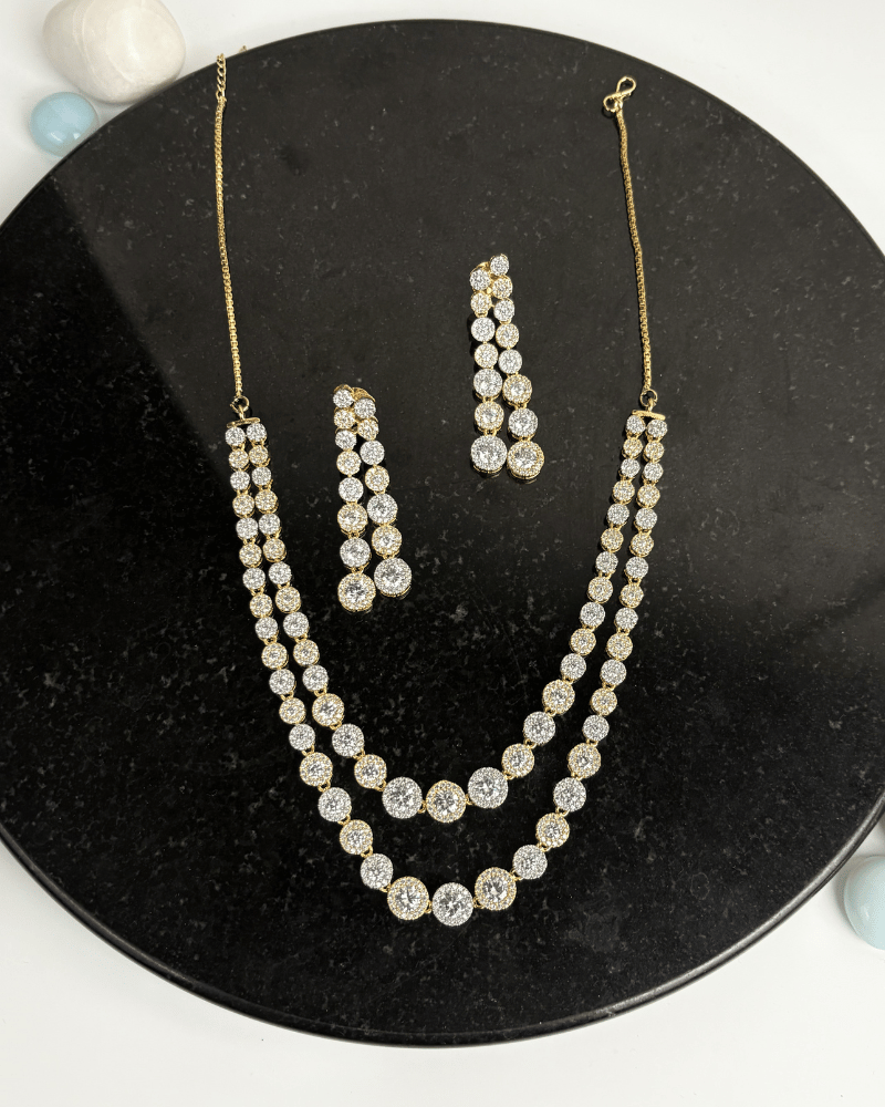 Elina Twin Spark Diamond Necklace