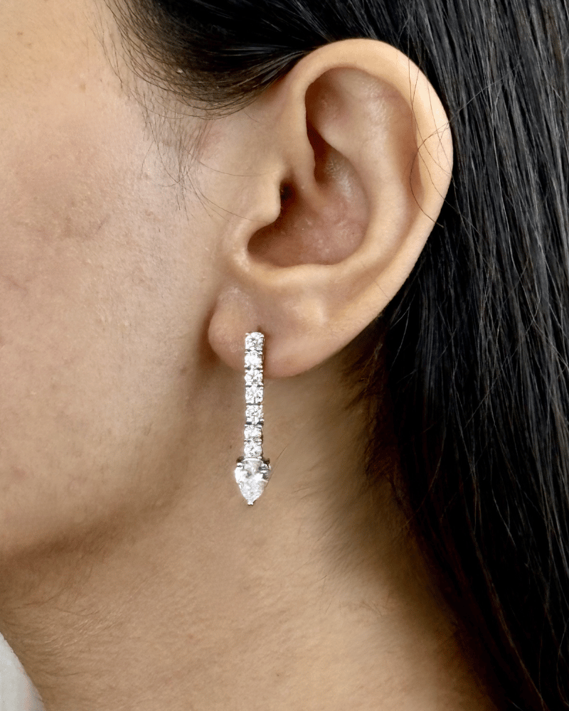 Pearl of Light Crystal Necklace | Rhodium Plating