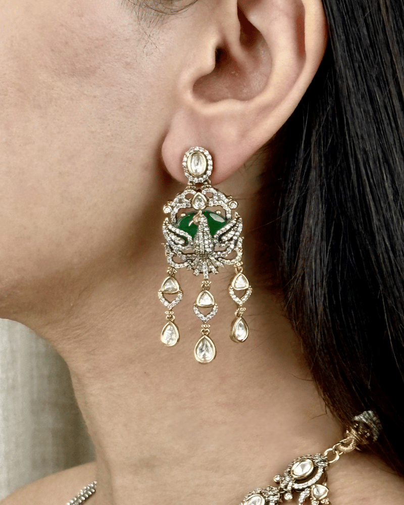 Harini Peacock Victorian Polki Haar