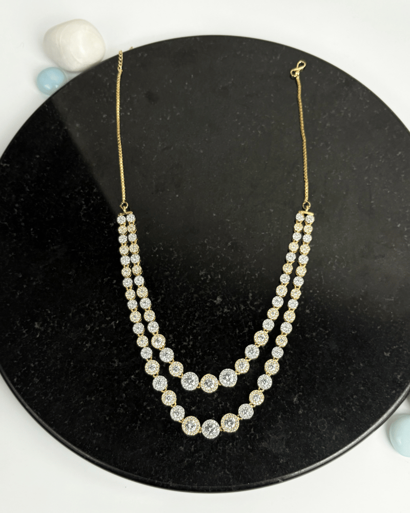 Elina Twin Spark Diamond Necklace