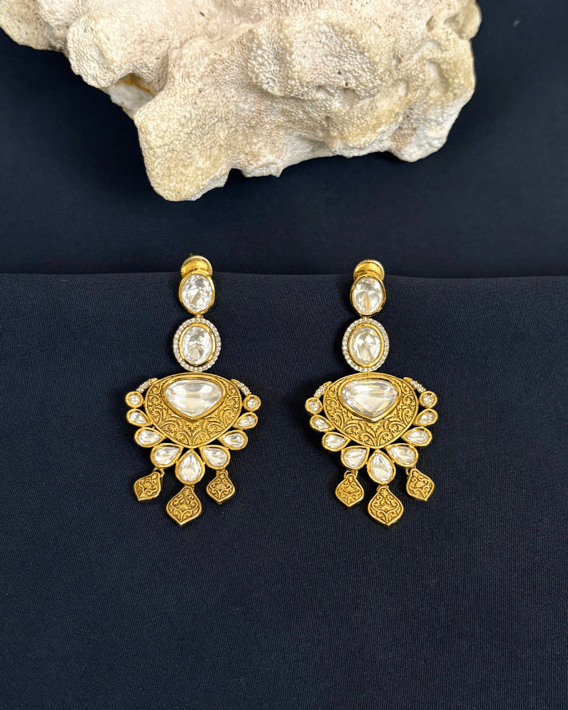 Anmol Drop Polki Earrings
