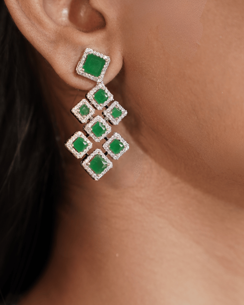 Emerald Grid Diamond Necklace