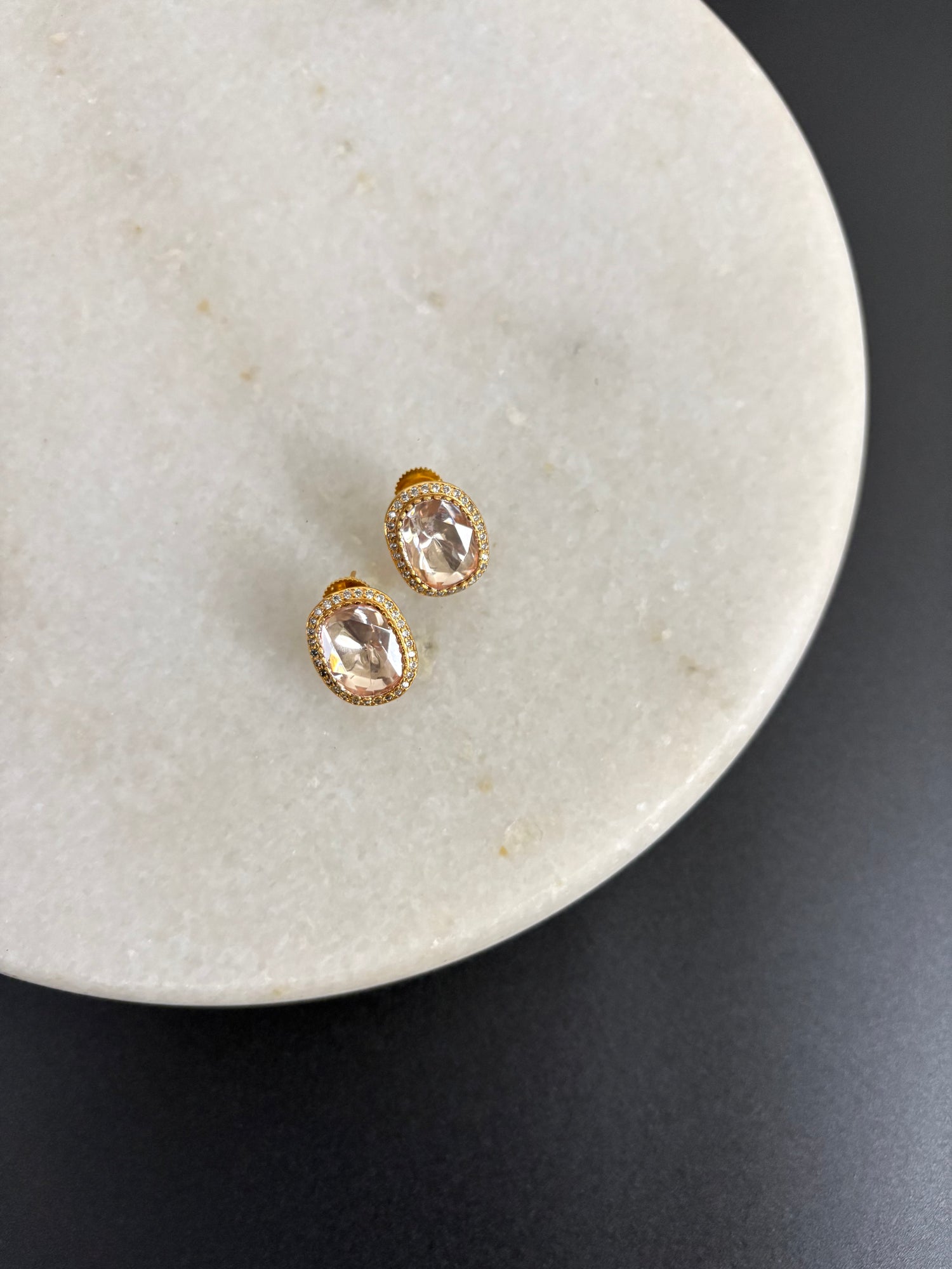 Eterna Moissanite Studs | 18K Gold Plating