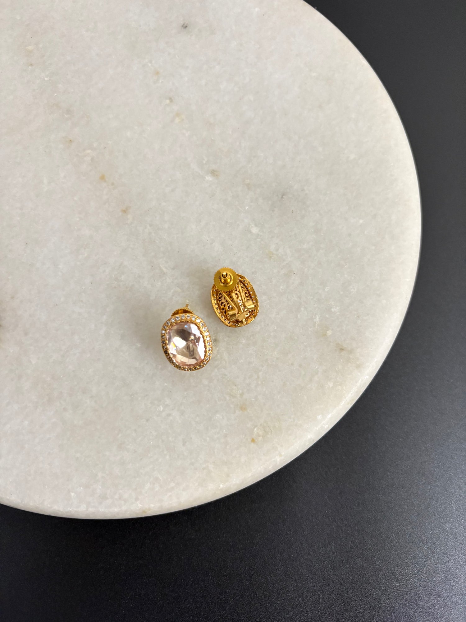 Eterna Moissanite Studs | 18K Gold Plating