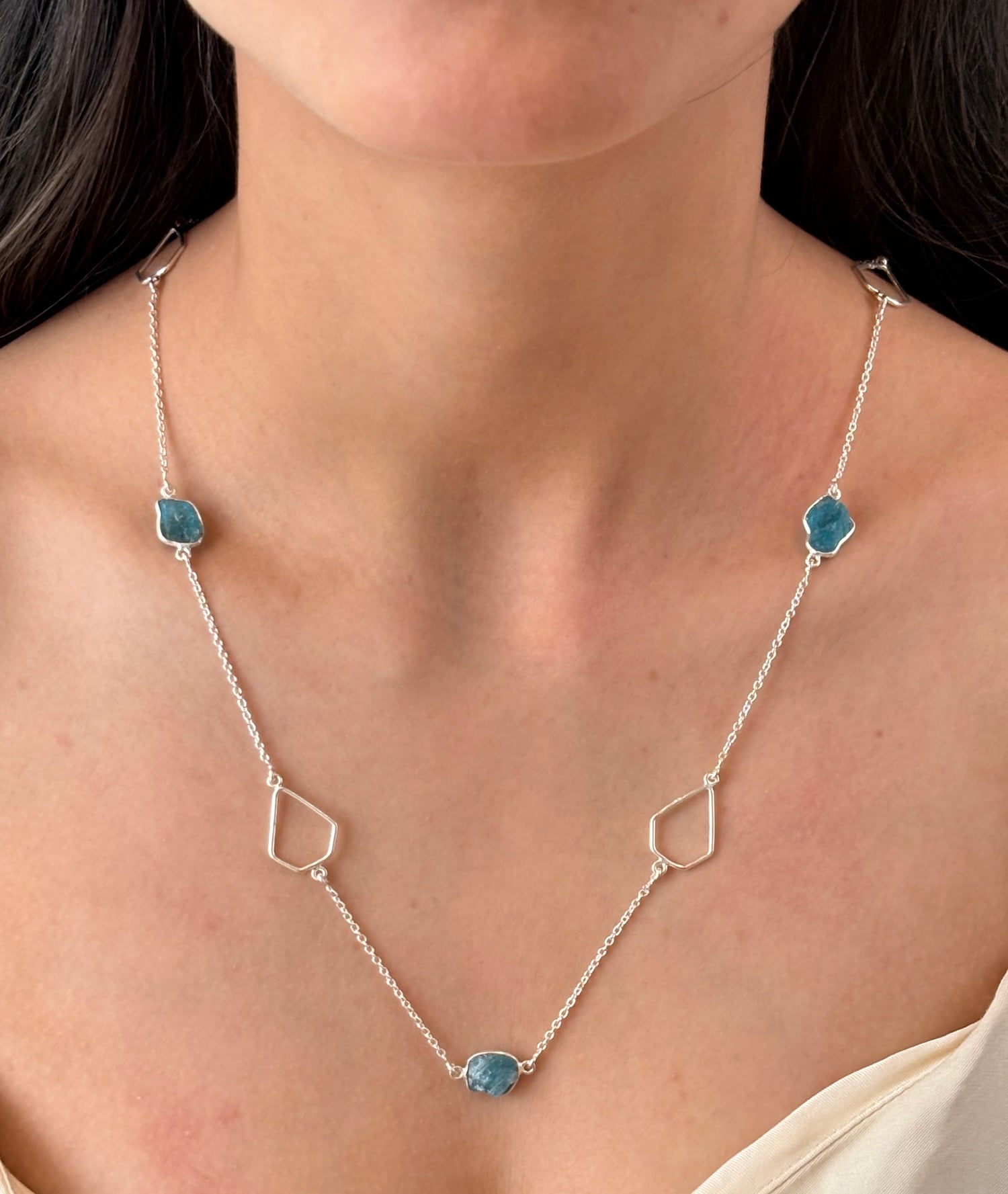 Marivelle Geometric Necklace | 92.5 Silver Jewellery