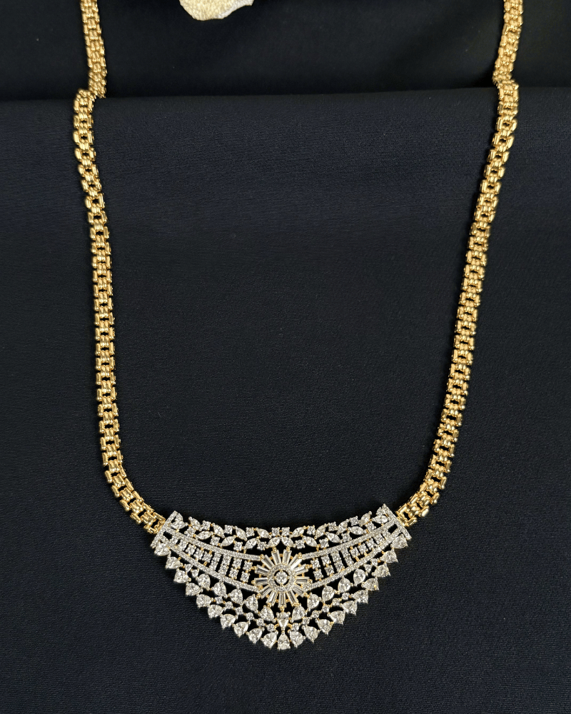 Diamond Mangalsutra With Classic Chain