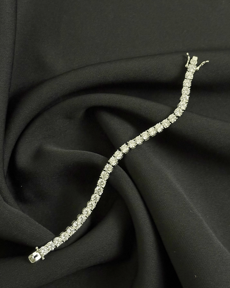 1.5 Pointer Tennis Bracelet | Rhodium Plaing