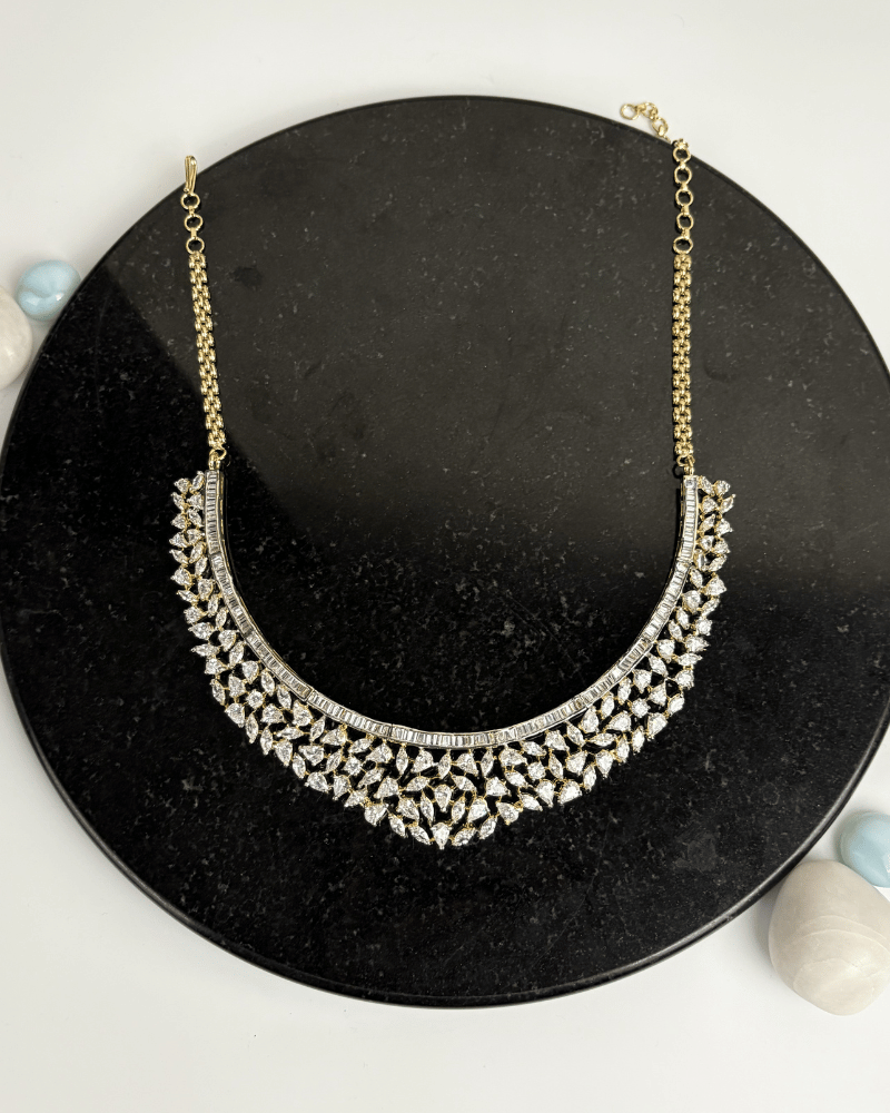 Imperial Diamond Garland Necklace | Screw Back
