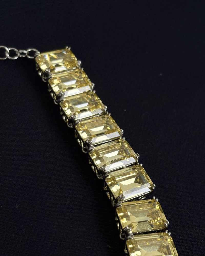 Radiant Crystal Necklace | Rhodium Plating