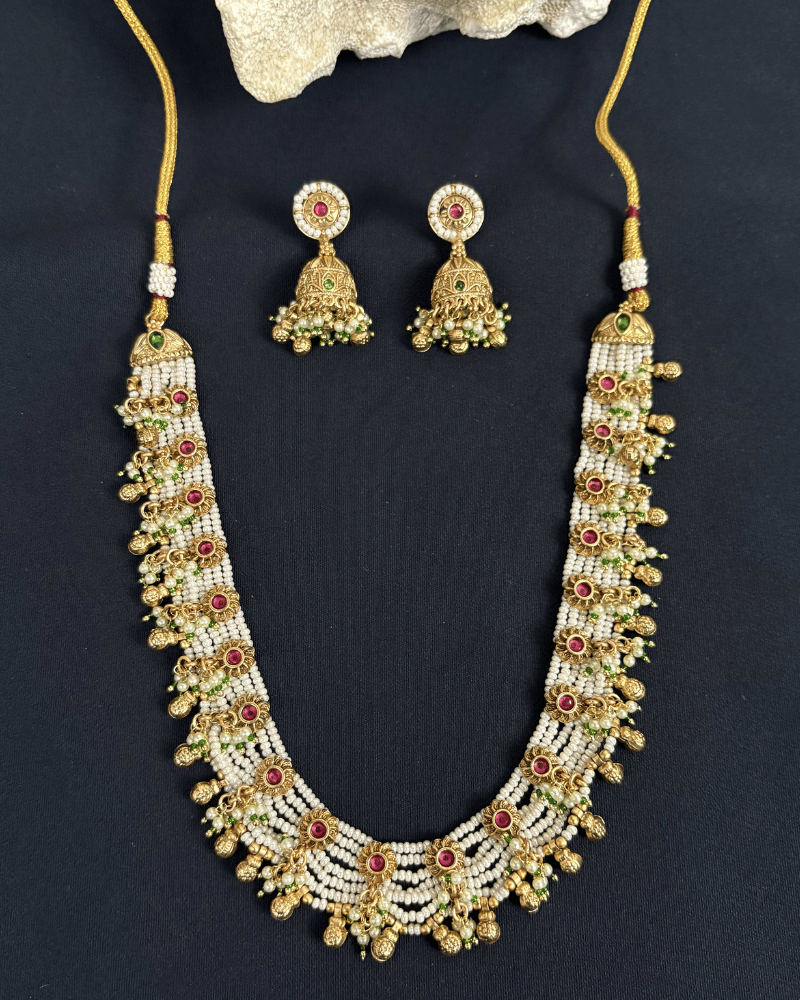 7 Lehri Moti Rajwada Necklace