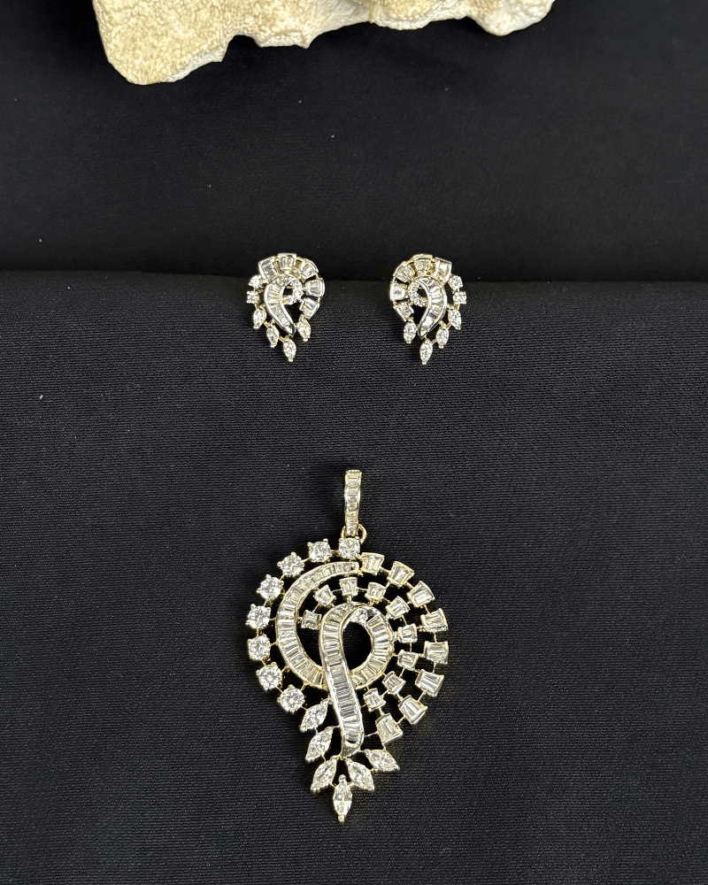 Orlina Diamond Pendant Set | Screw Back