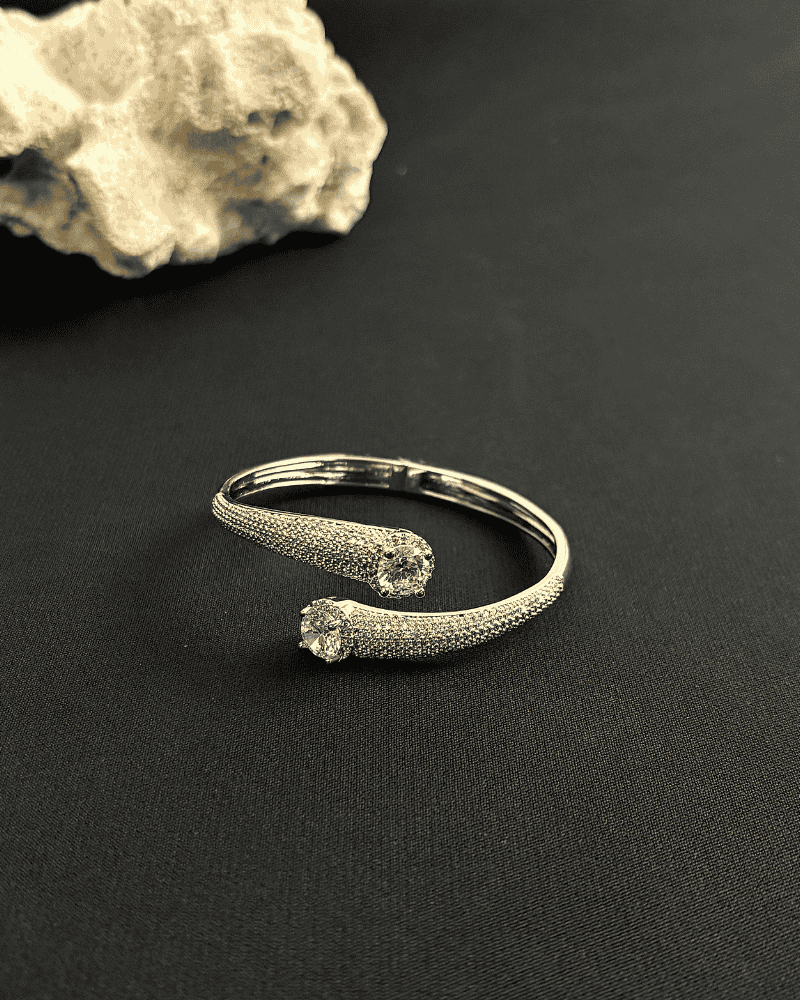 Infinity Duet Bracelet | Rhodium Plating