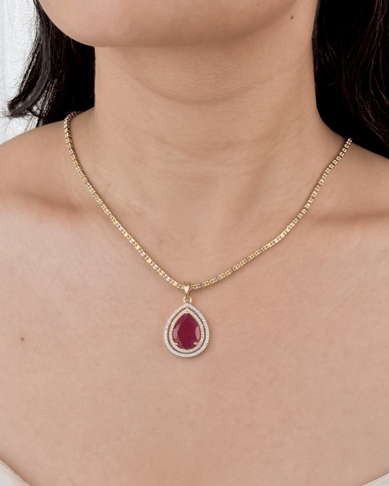 Rubelle Diamond Pendant Set | Without Chain