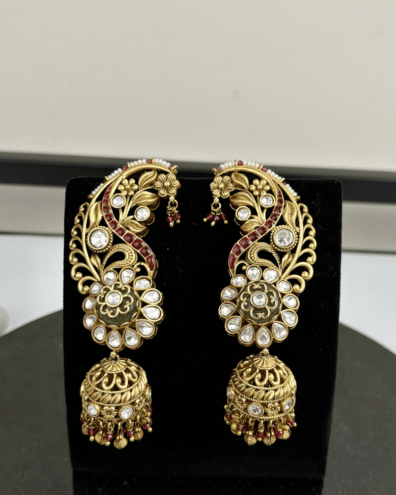 Morika Golden Jhumkas