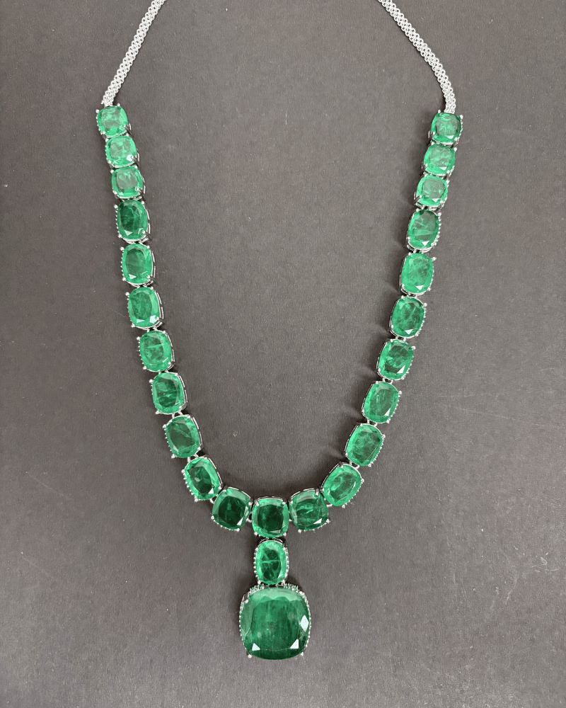 Meherbaan Emerald Necklace
