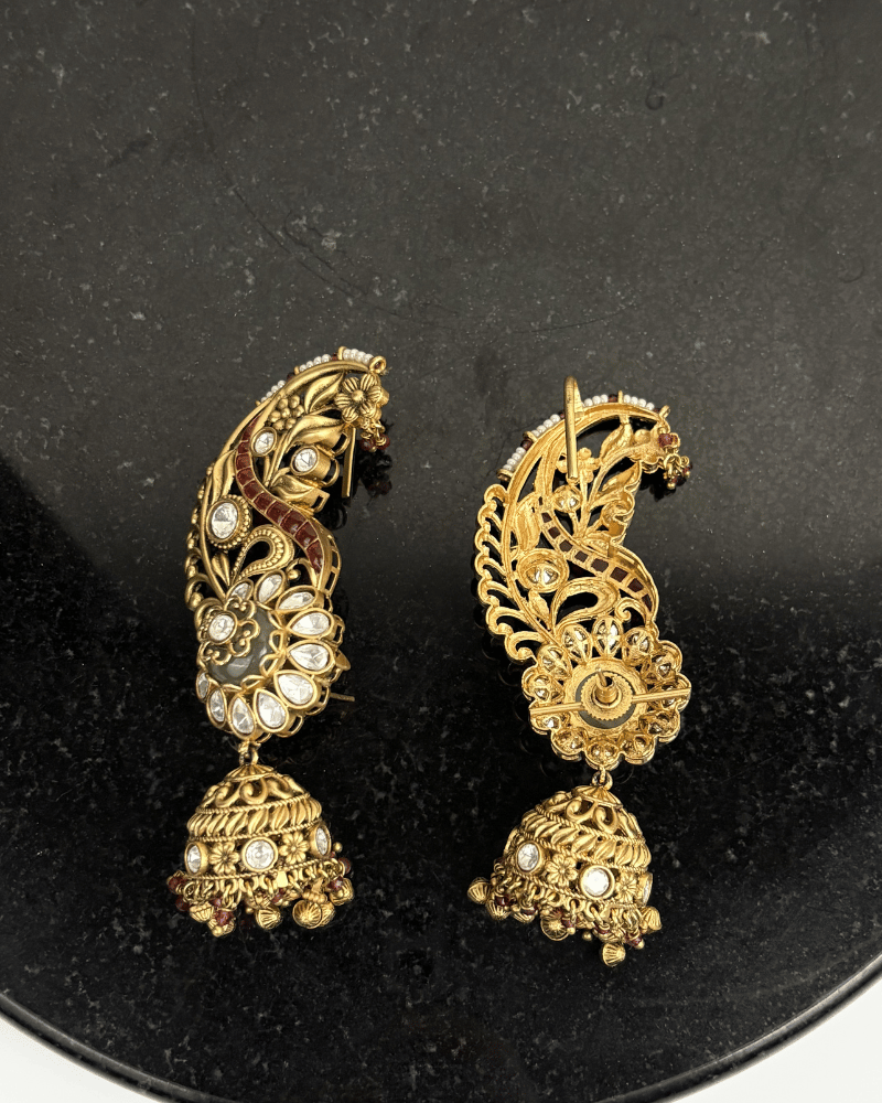 Morika Golden Jhumkas