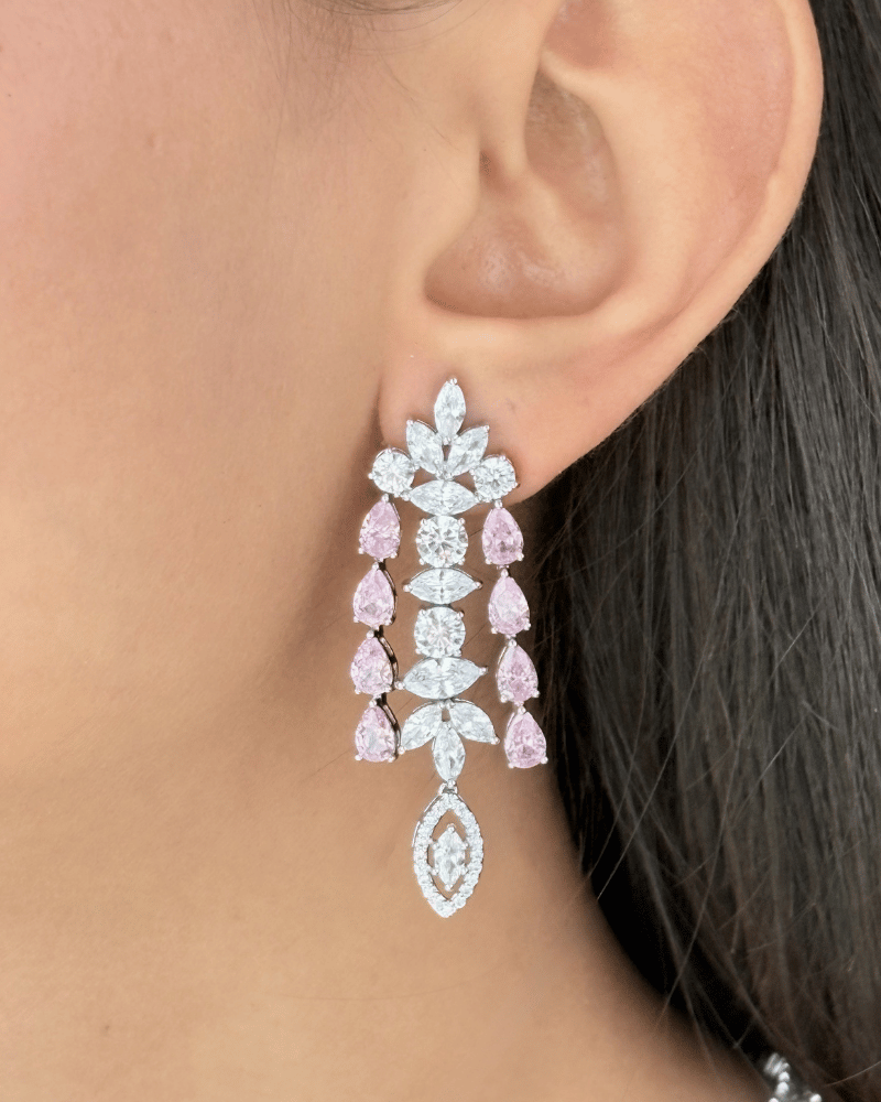 Pink Dynasty Diamond Haar | Rhodium Plating