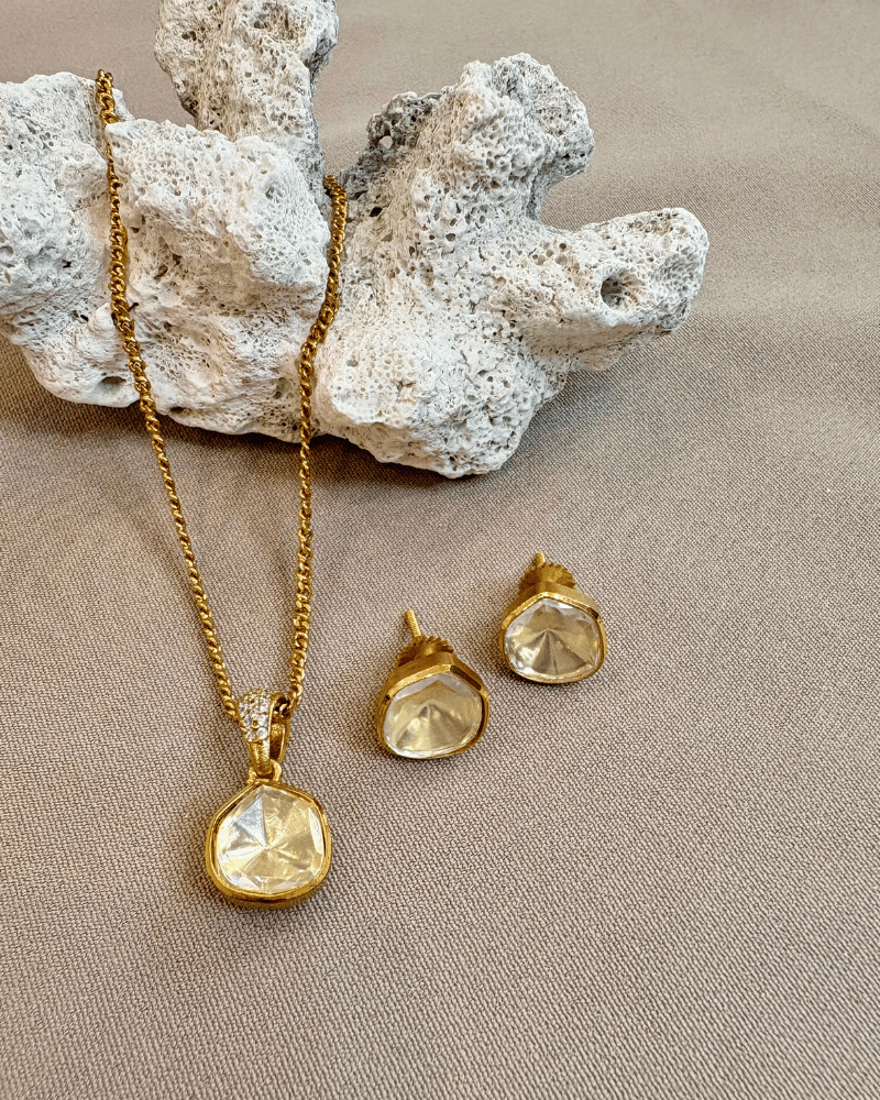 Moissanite Pendant Set With Chain