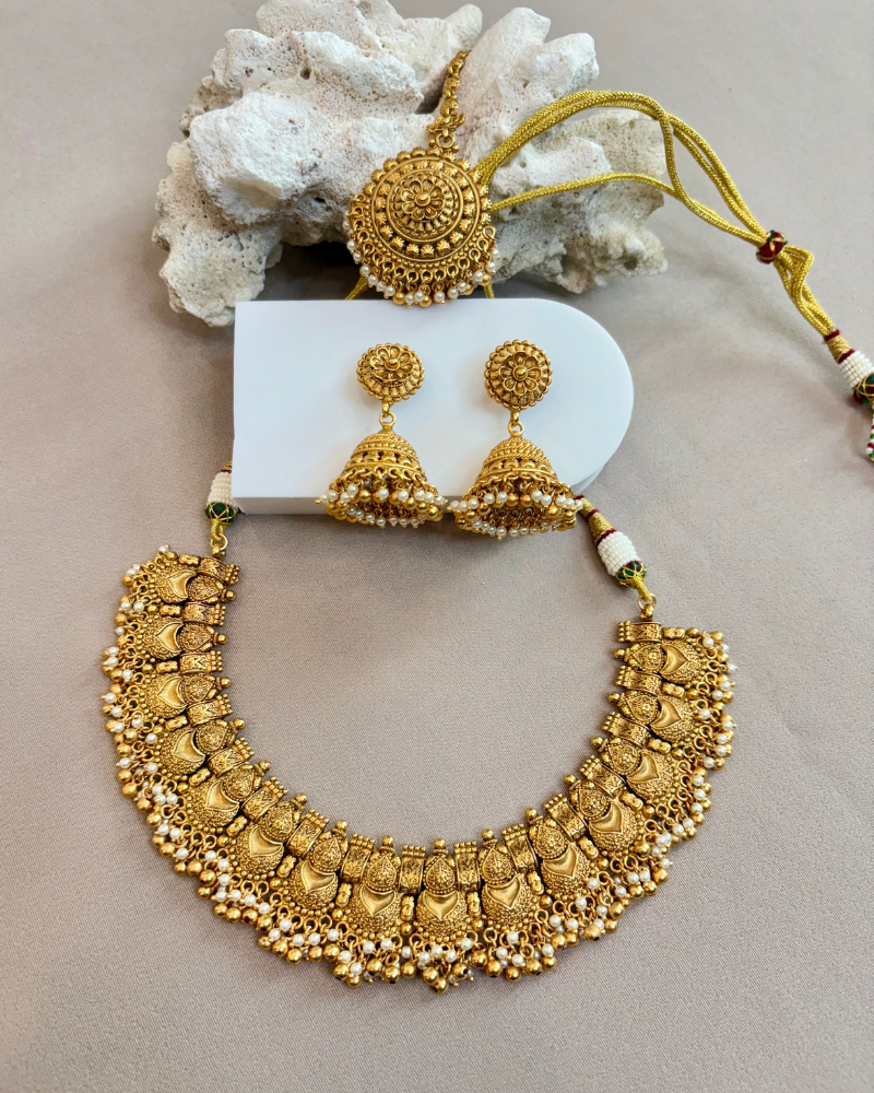 Rajarupa Golden Necklace Set