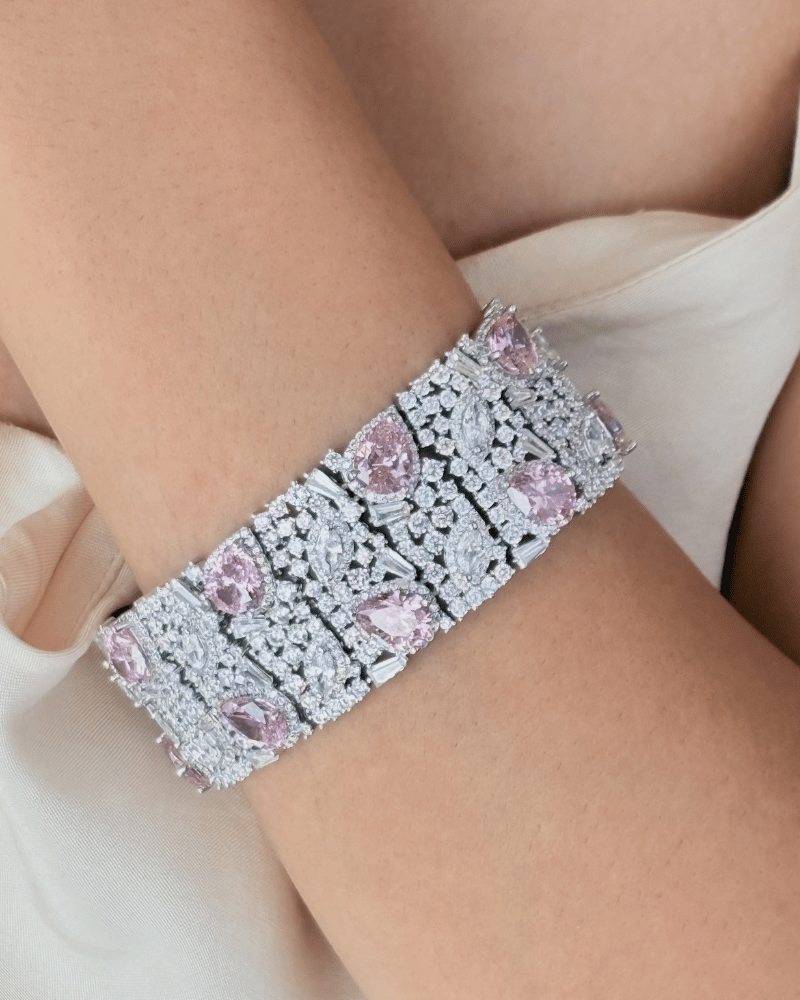 Radiance Diamond Bracelet | Openable | Rhodium Plating