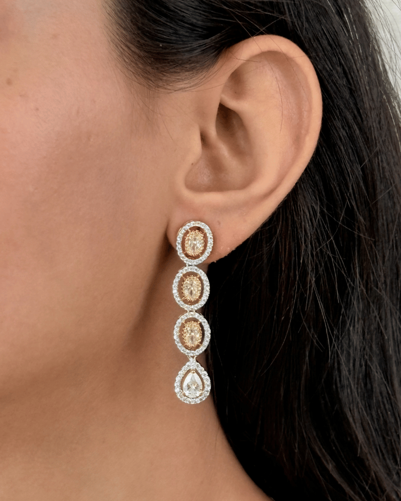 Regal Teardrop Diamond Necklace