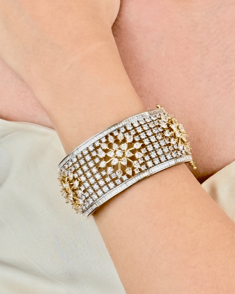 Aashi Thick Diamond Bangle | Openable