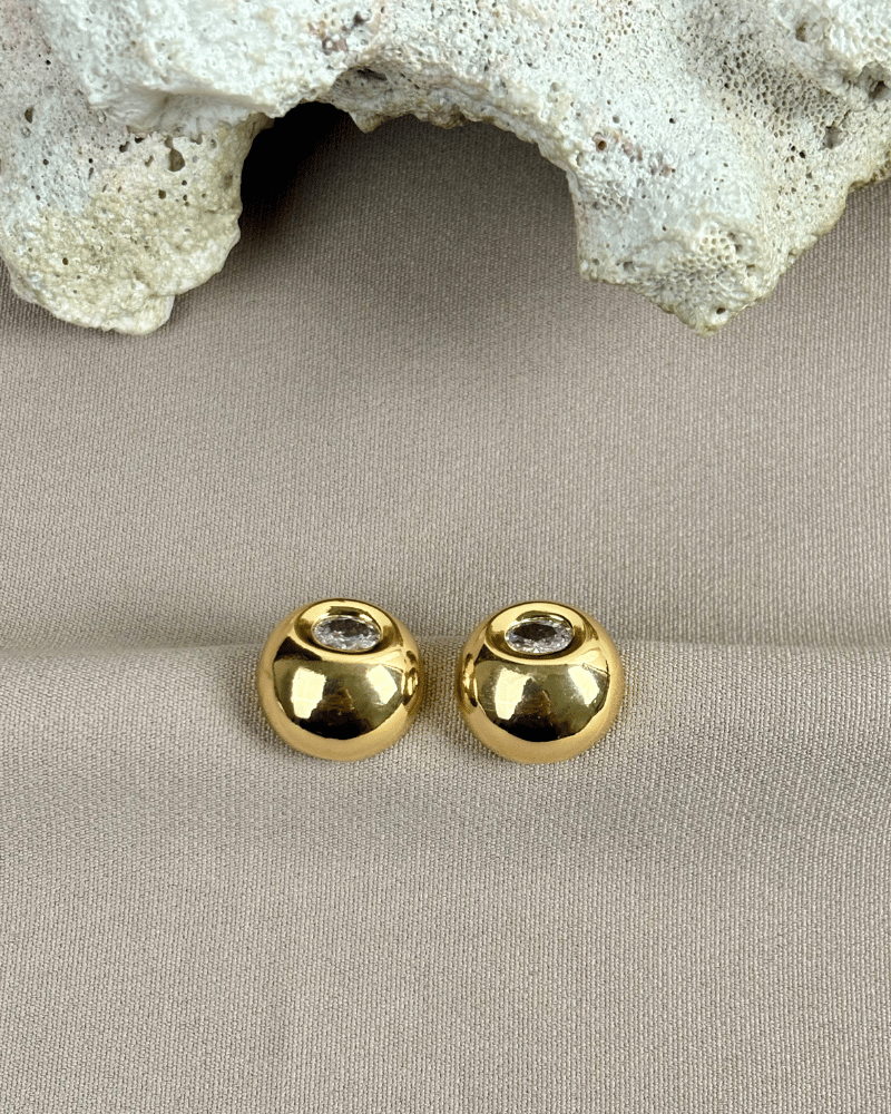 Golden Crystal Earrings
