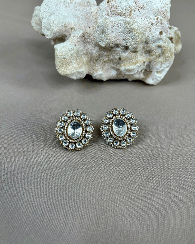Royal Reva Studs | 18K Gold Plating