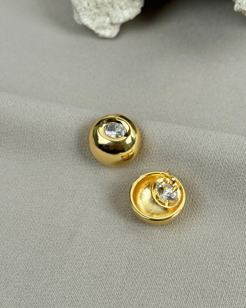 Golden Crystal Earrings