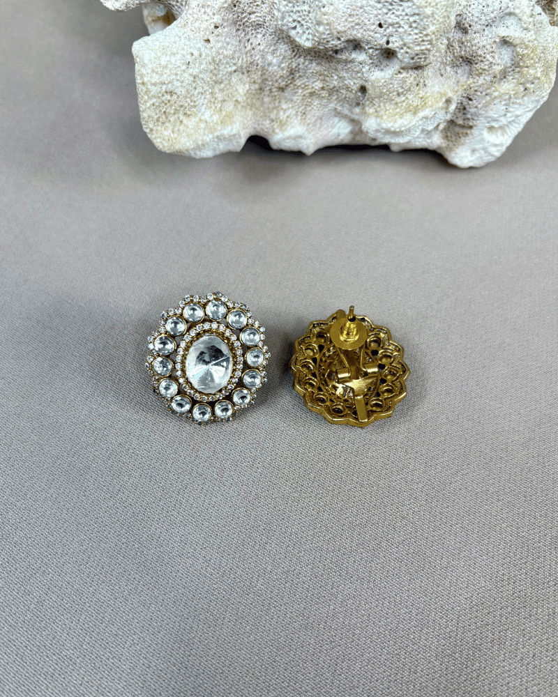 Royal Reva Studs | 18K Gold Plating