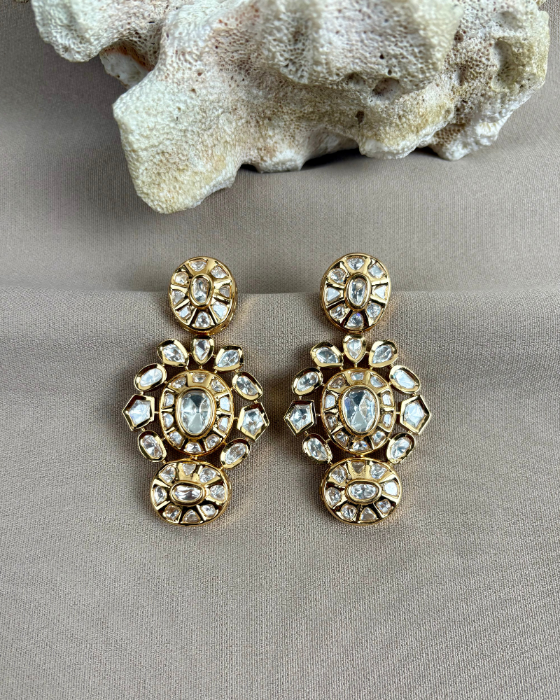 Svarika Polki Statement Earrings