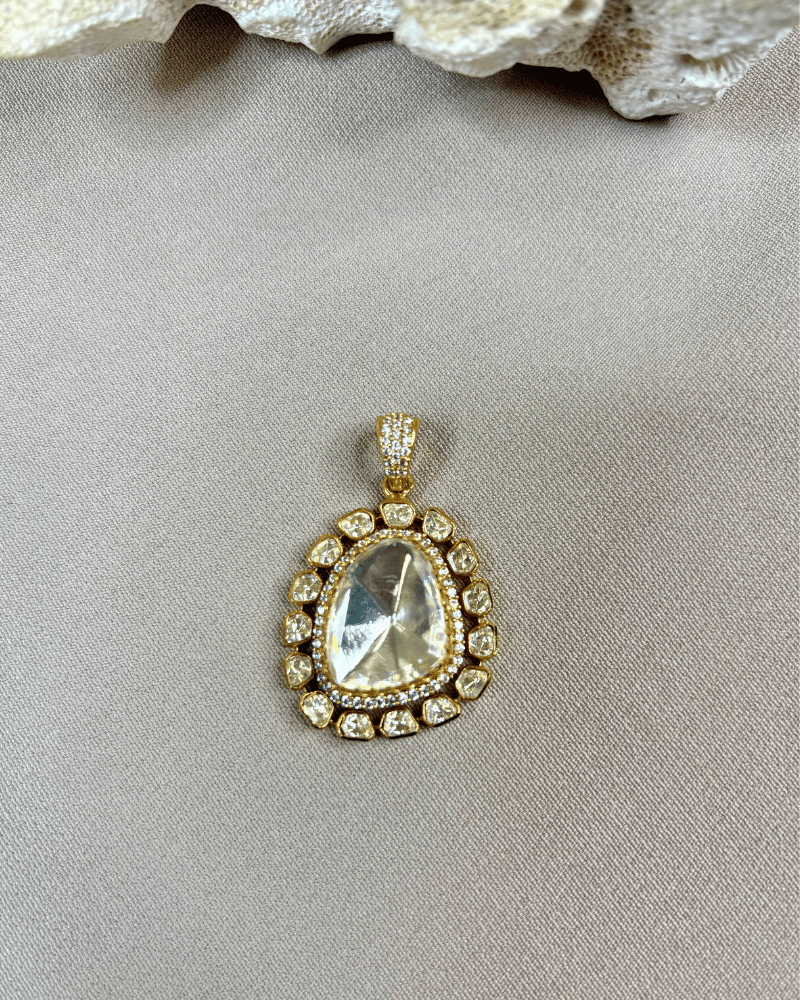 Moissanite Pendant Set | Big Size | Screw Back