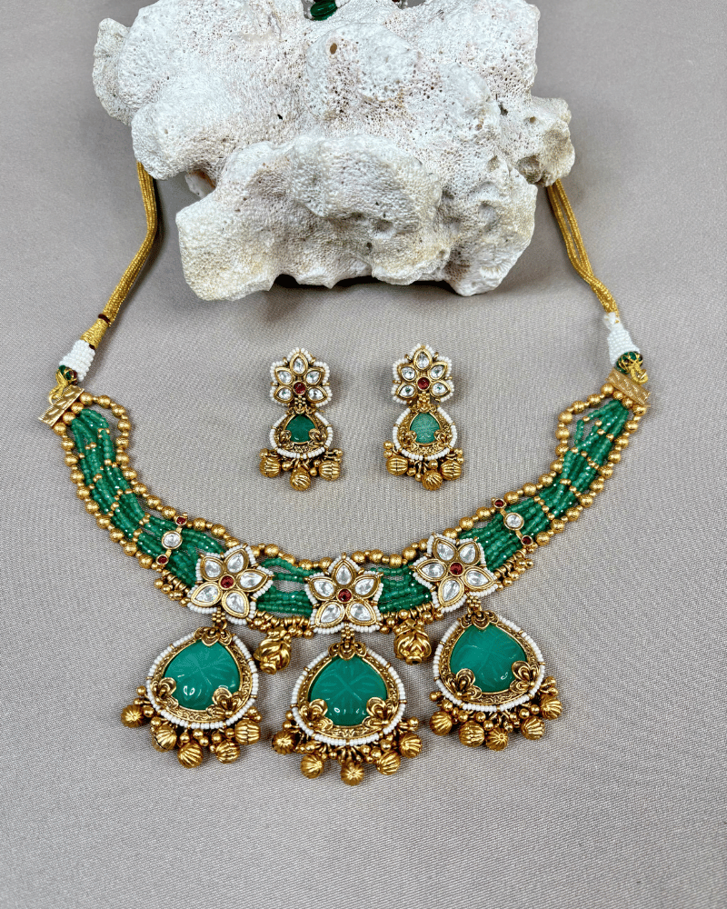 Vrinda Heritage Choker Set | 18K Gold Plating