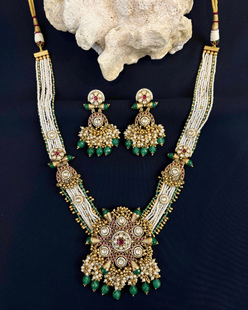 Royale Rajwada Rani Haar With Moti Strings