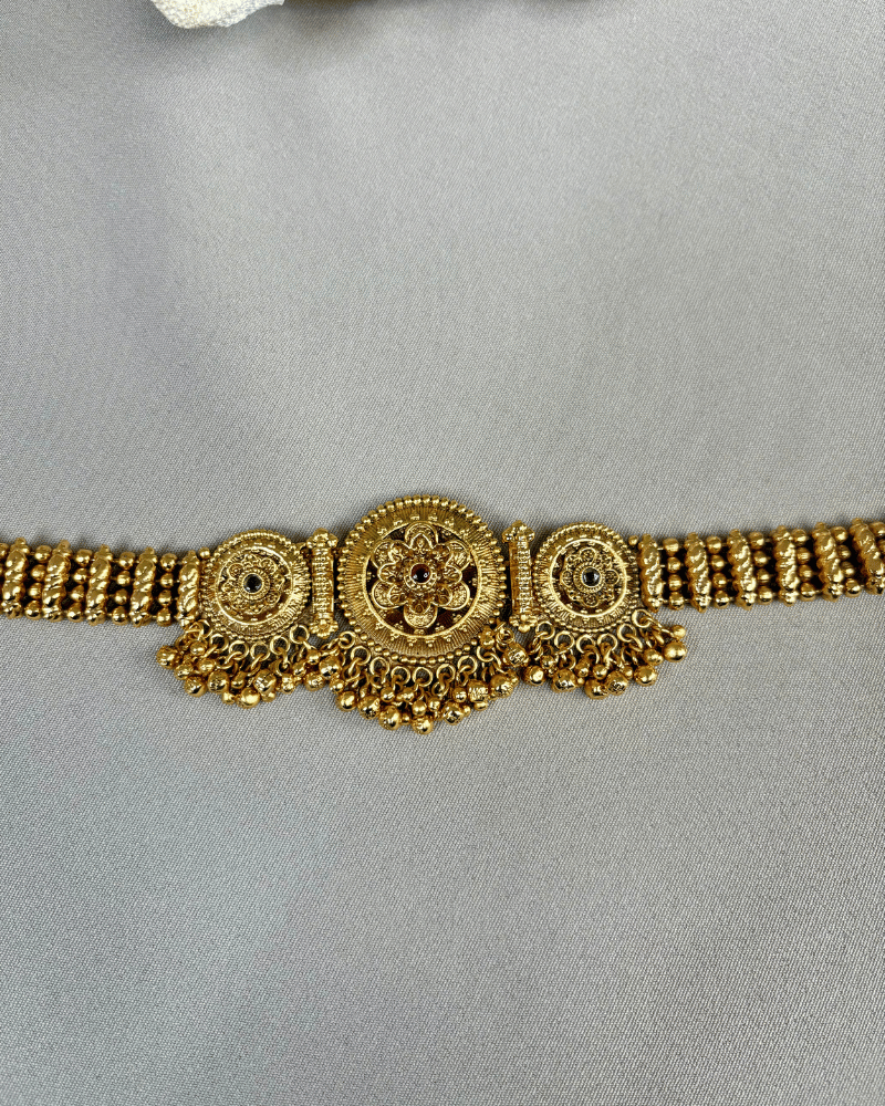 Gharana Classic Golden Choker | 18K Gold Plating