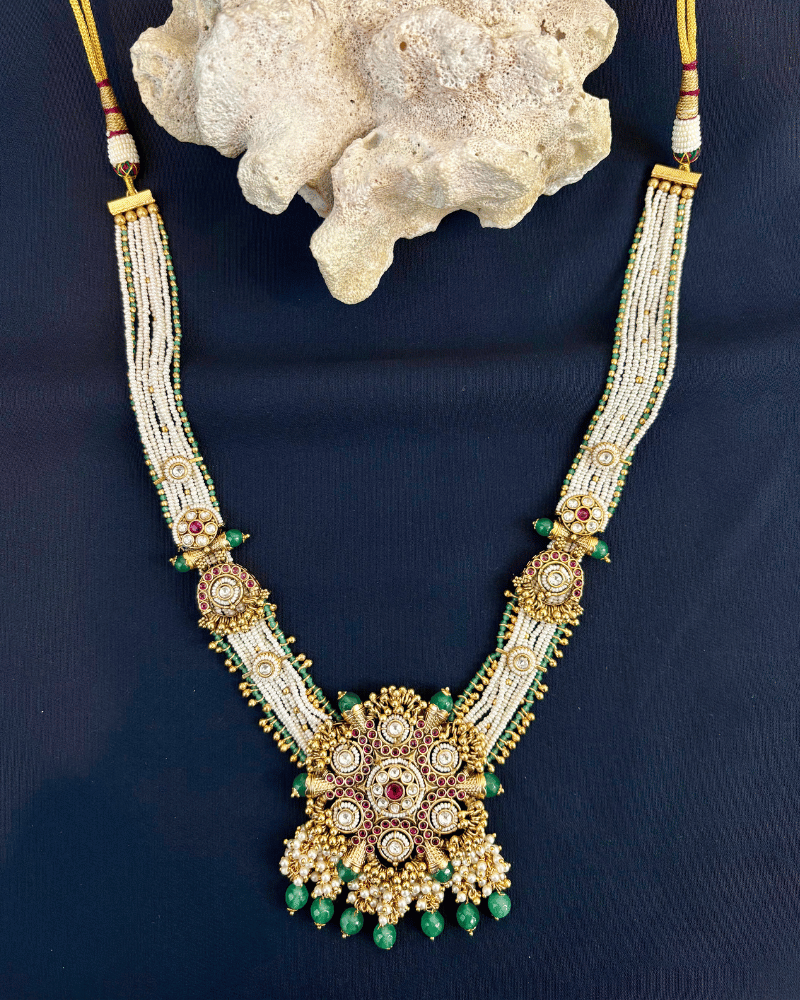 Royale Rajwada Rani Haar With Moti Strings