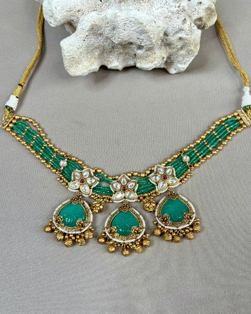 Vrinda Heritage Choker Set | 18K Gold Plating