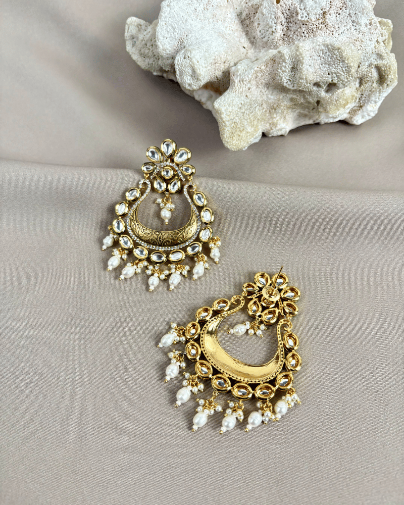 Meenakshi Kundan Chandbali | Moti Drops