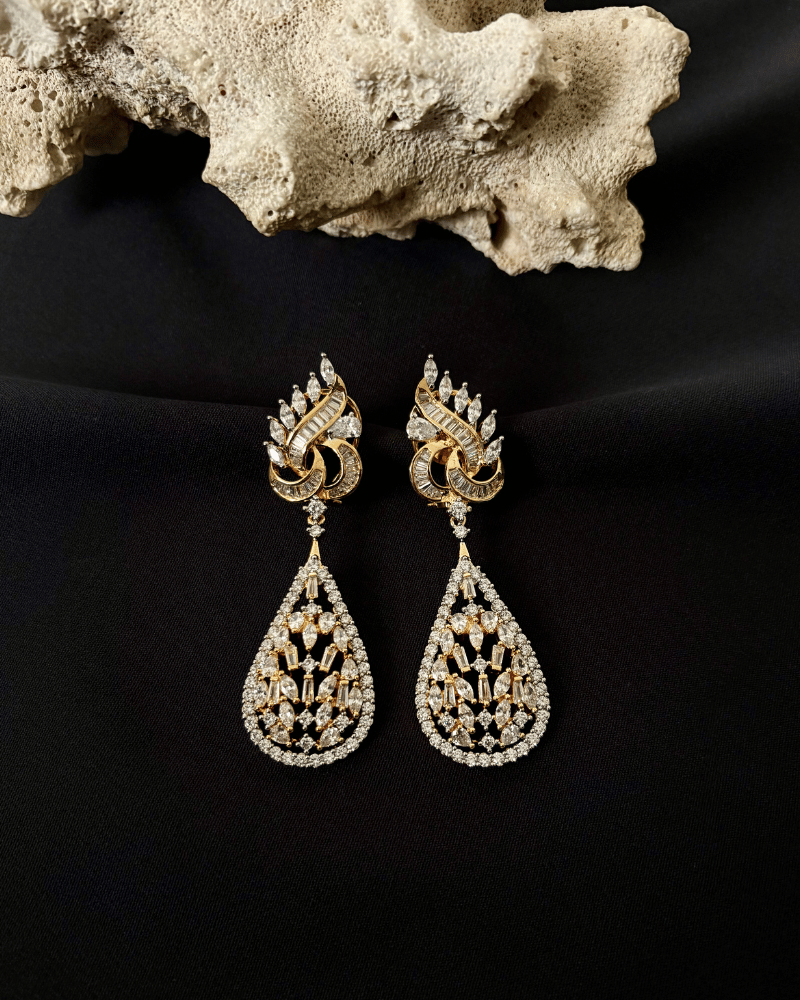 Diamond Danglers in Marquise Stones