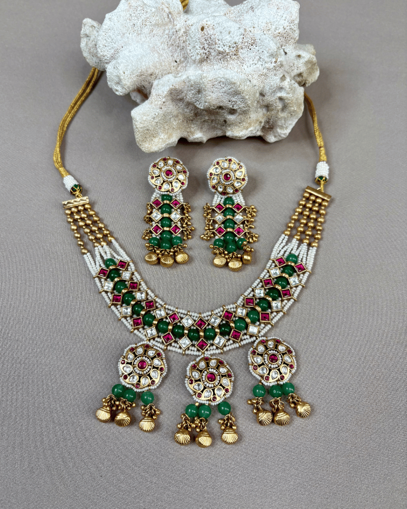 Parati Royale Rajwada Necklace | Real Onyx Stones