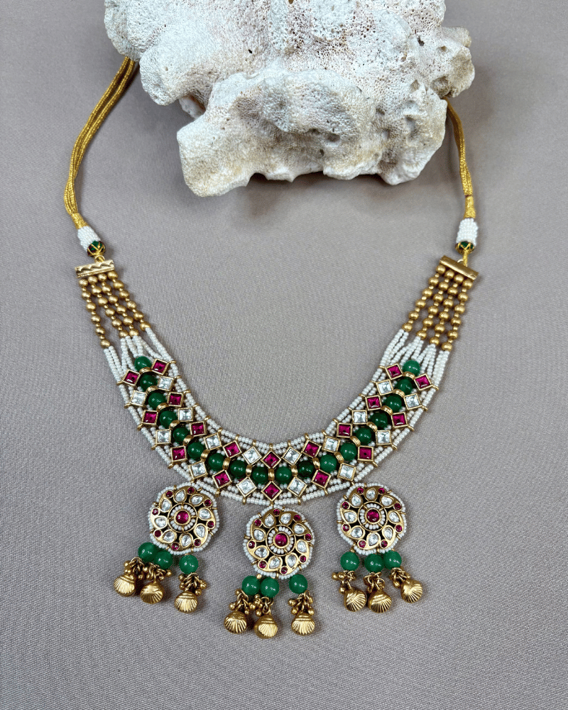 Parati Royale Rajwada Necklace | Real Onyx Stones