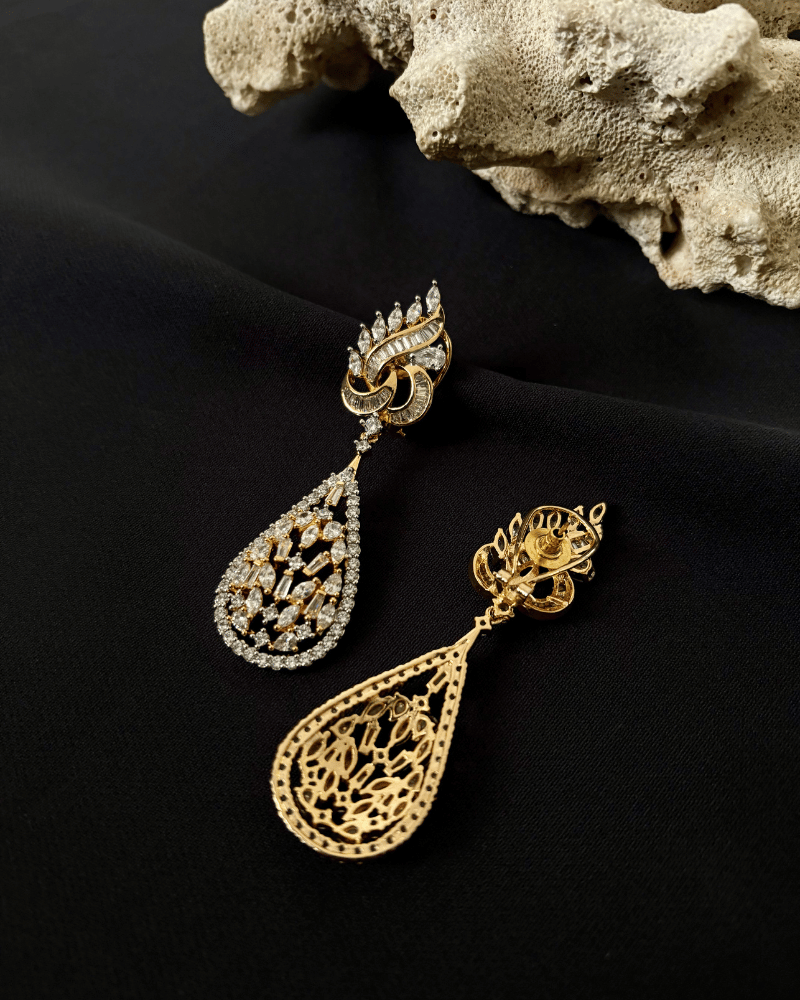 Diamond Danglers in Marquise Stones