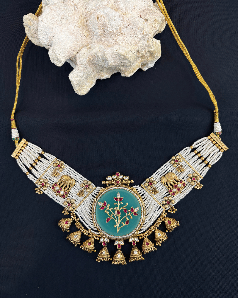 Gajraj Emerald Royale Meenakari Haar