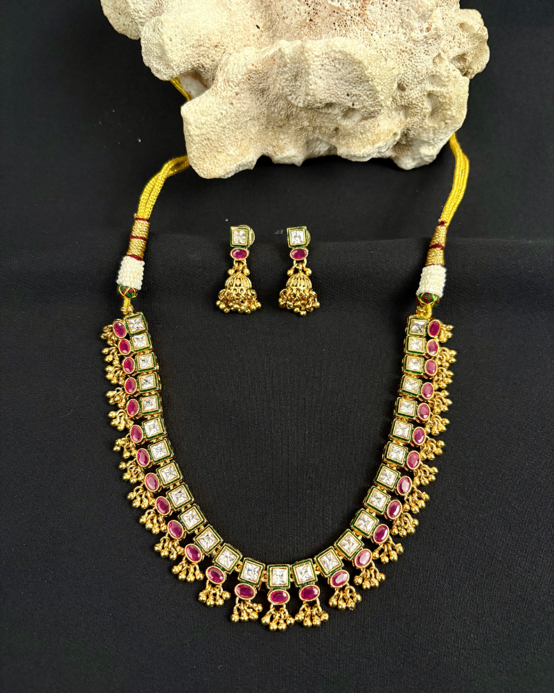 Reverse AD Ruby Signature Necklace