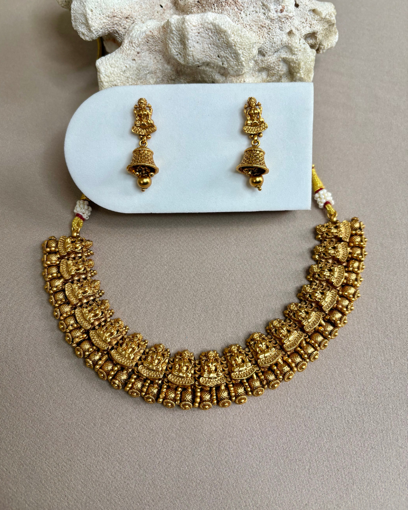 Golden Laxmi Necklace